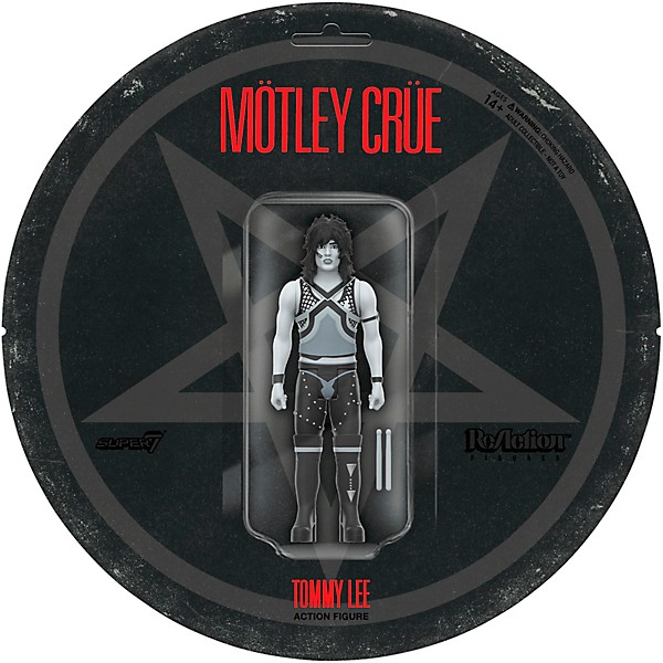 Super7 Super7 ReAction Figures - Motley Crue Tommy Lee (Shout at the Devil, Black & White)