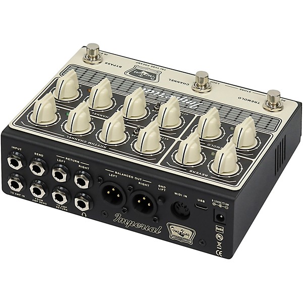 Tone King Imperial Preamp Effects Pedal Cream and Black