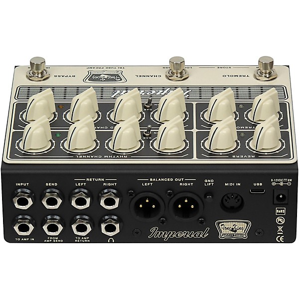 Tone King Imperial Preamp Effects Pedal Cream and Black