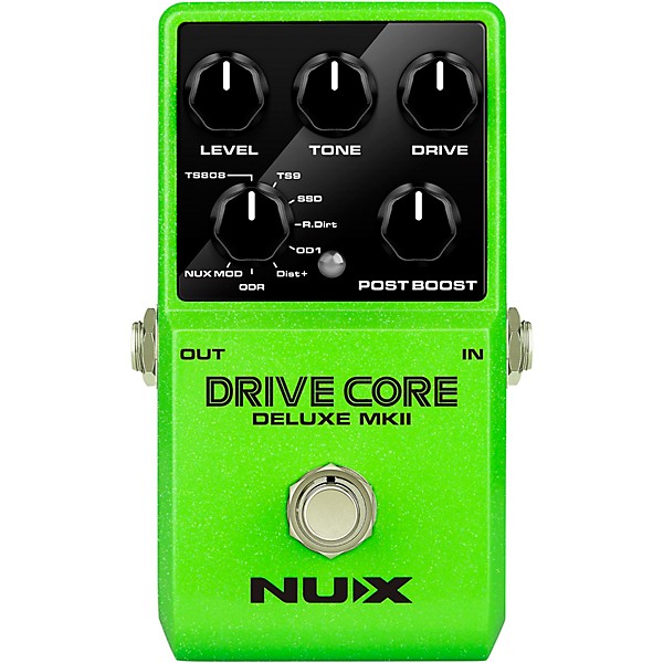 NUX Drive Core Deluxe MKII Overdrive Effects Pedal Green | Guitar