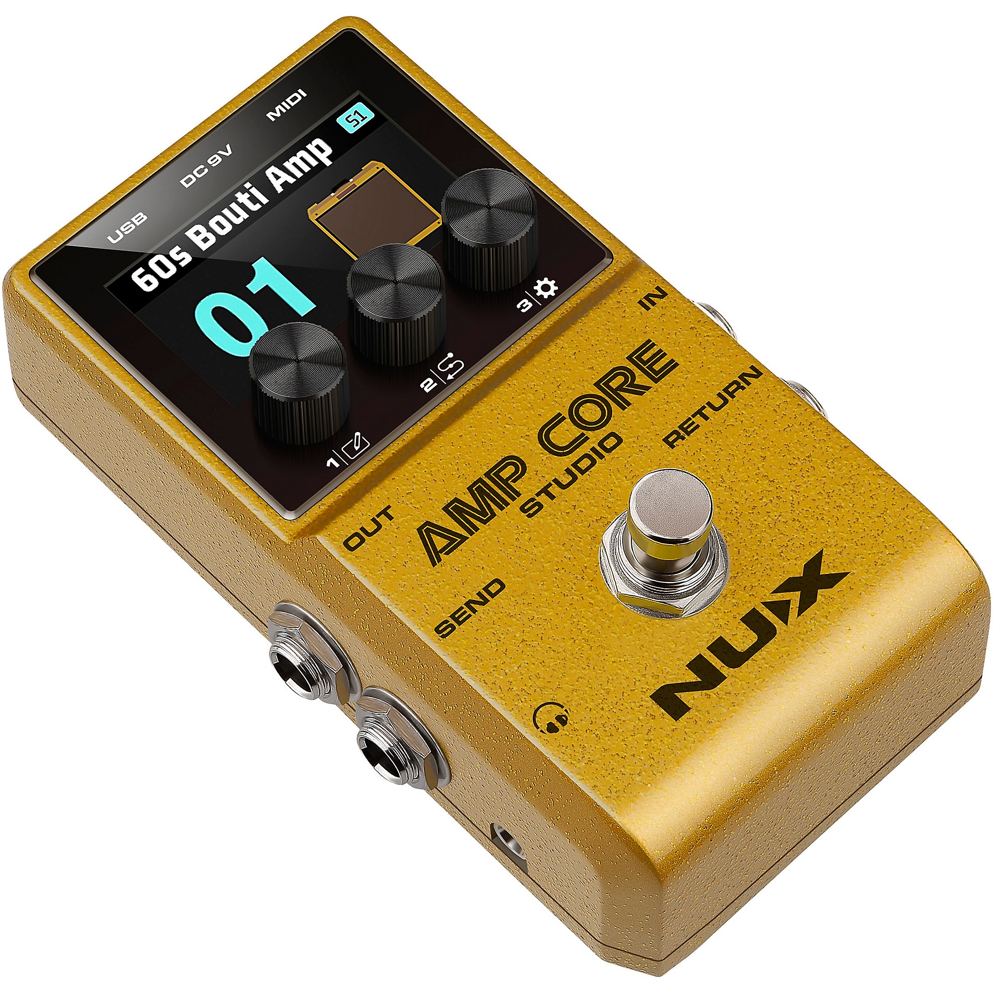 NUX Amp Core Studio Amp Modeling Pedal Gold | Guitar Center