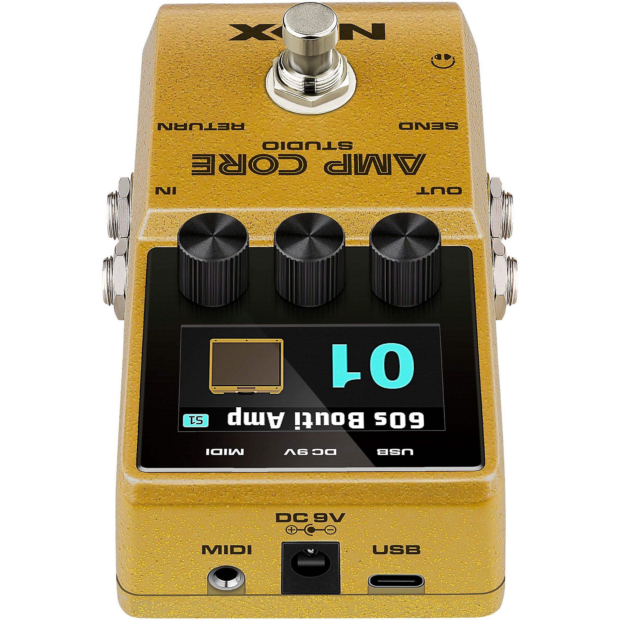 ギター NUX AMP CORE NUX Amp Core Studio Amp Modeling Pedal Gold | Guitar Center