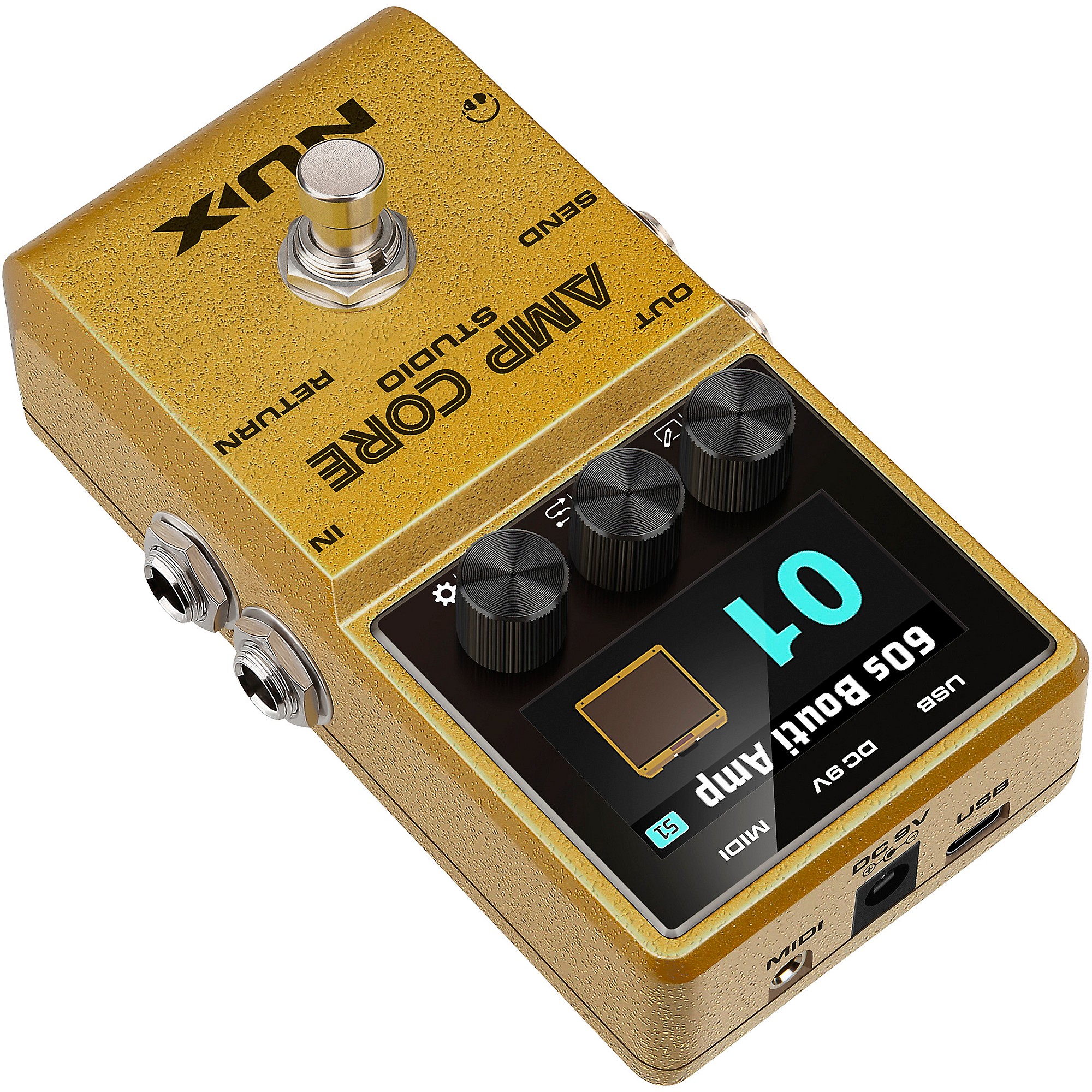 NUX Amp Core Studio Amp Modeling Pedal Gold | Guitar Center