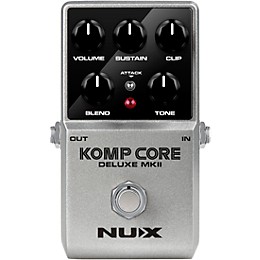 Open Box NUX Komp Core Deluxe MKII Compressor Effects Pedal Level 1 Silver
