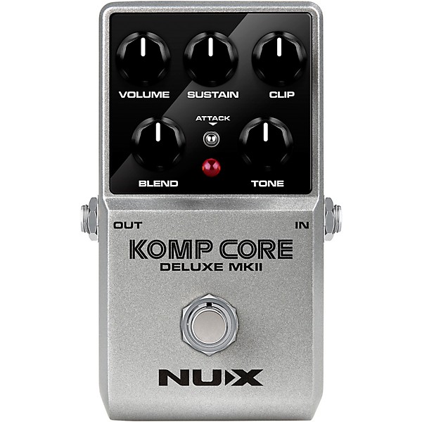 Open Box NUX Komp Core Deluxe MKII Compressor Effects Pedal Level 1 Silver