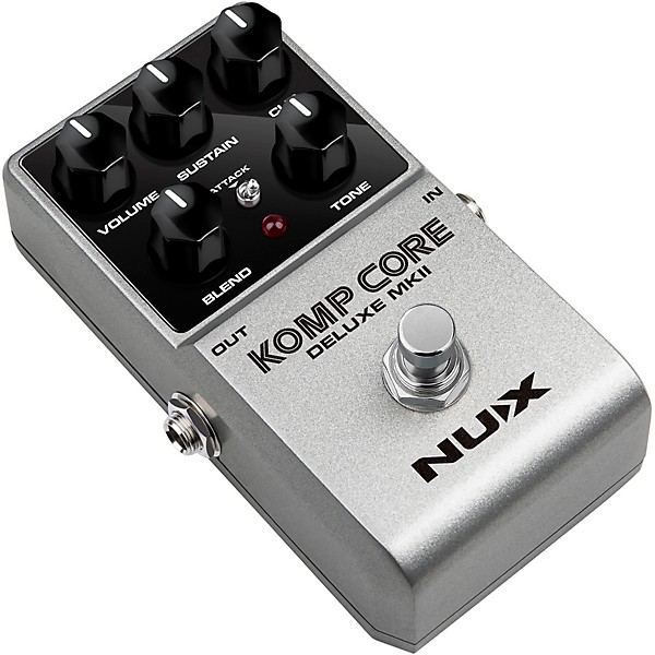 Open Box NUX Komp Core Deluxe MKII Compressor Effects Pedal Level 1 Silver