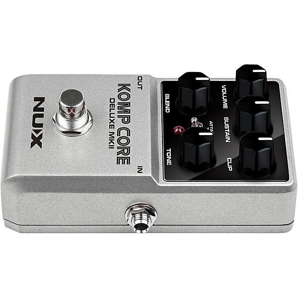 Open Box NUX Komp Core Deluxe MKII Compressor Effects Pedal Level 1 Silver