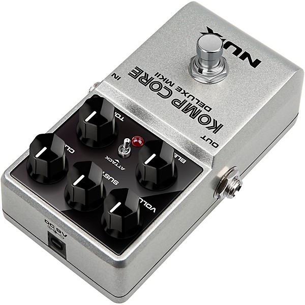Open Box NUX Komp Core Deluxe MKII Compressor Effects Pedal Level 1 Silver