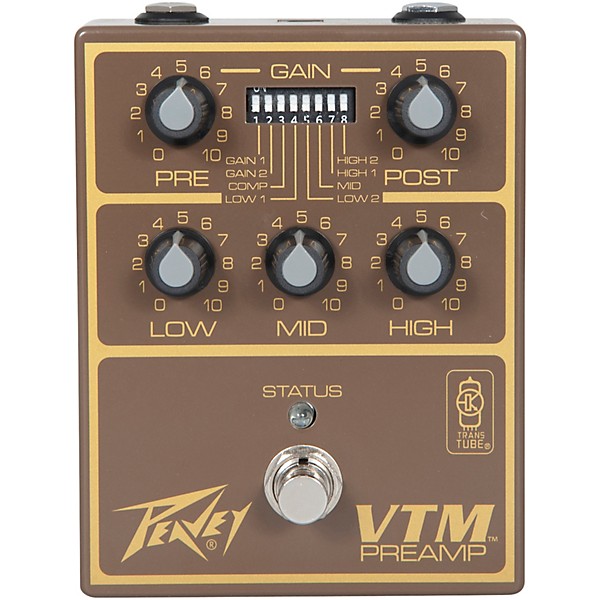 Peavey VTM Preamp Pedal Brown and Gold