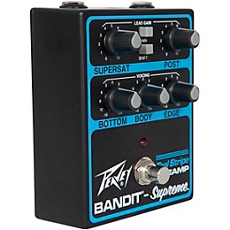 Peavey Bandit Supreme Teal Stripe Preamp Pedal Black and Teal