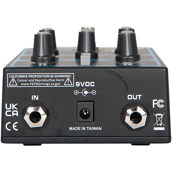 Peavey Bandit Supreme Teal Stripe Preamp Pedal Black and Teal