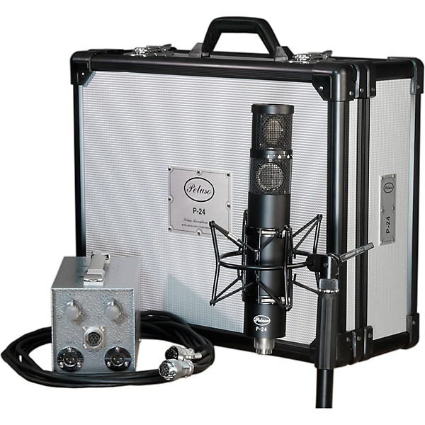 Peluso Microphone Lab P-24 Stereo Large Diaphragm Condenser Tube Microphone Kit. Matte Black