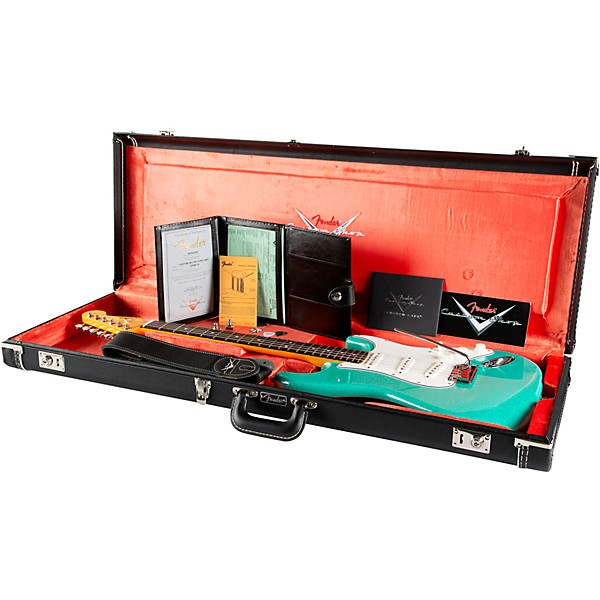 Fender Custom Shop Custom Deluxe Stratocaster NOS Limited-Edition Electric Guitar Sea Foam Green Sparkle