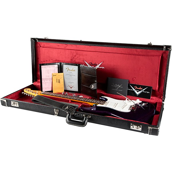 Fender Custom Shop Custom Deluxe Stratocaster NOS Limited-Edition Electric Guitar Magenta Sparkle