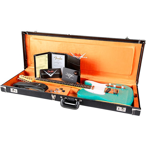 Fender Custom Shop Custom Deluxe Telecaster NOS Limited-Edition Electric Guitar Sea Foam Green Sparkle