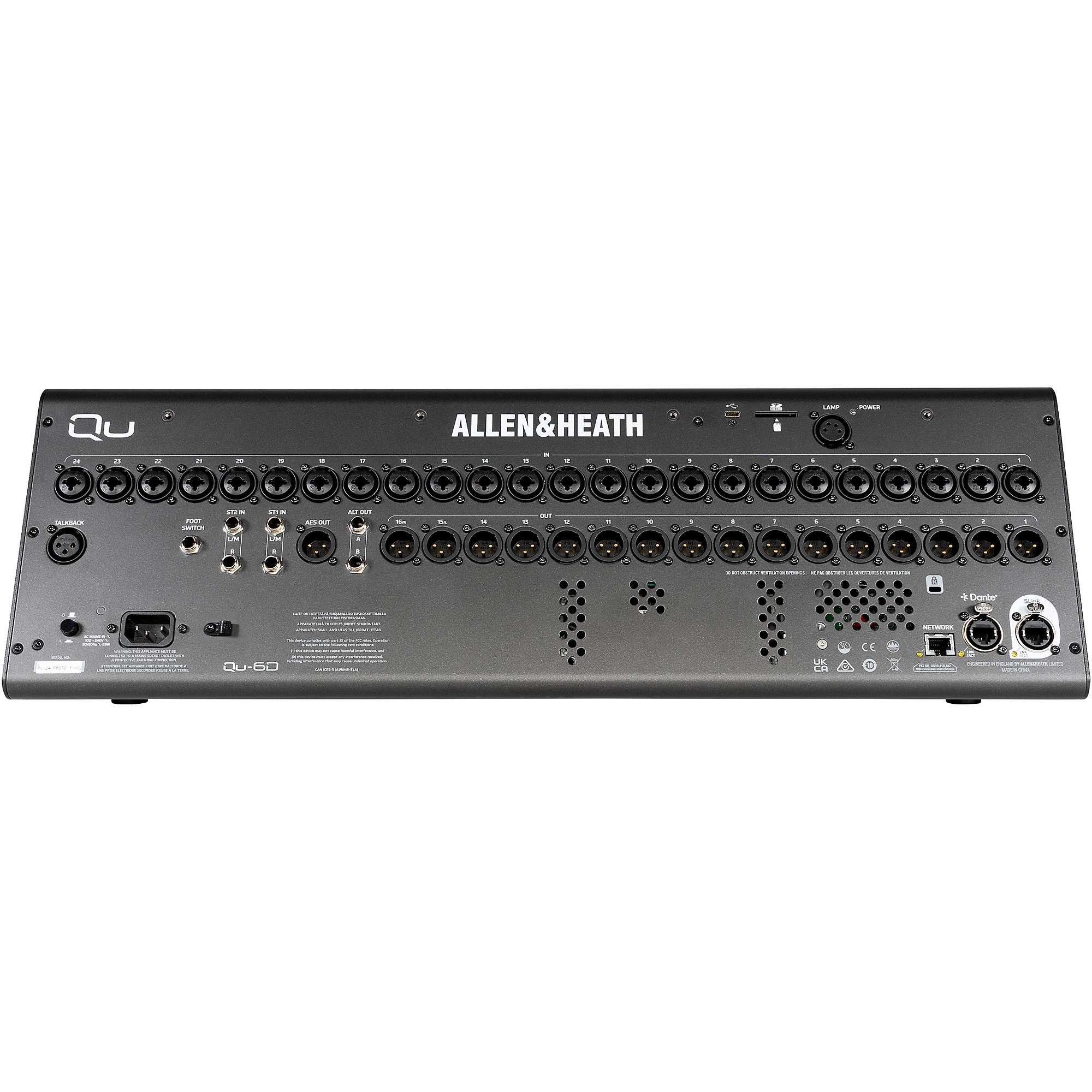 Allen & Heath QU-6D 32-Channel Digital Mixer With Dante