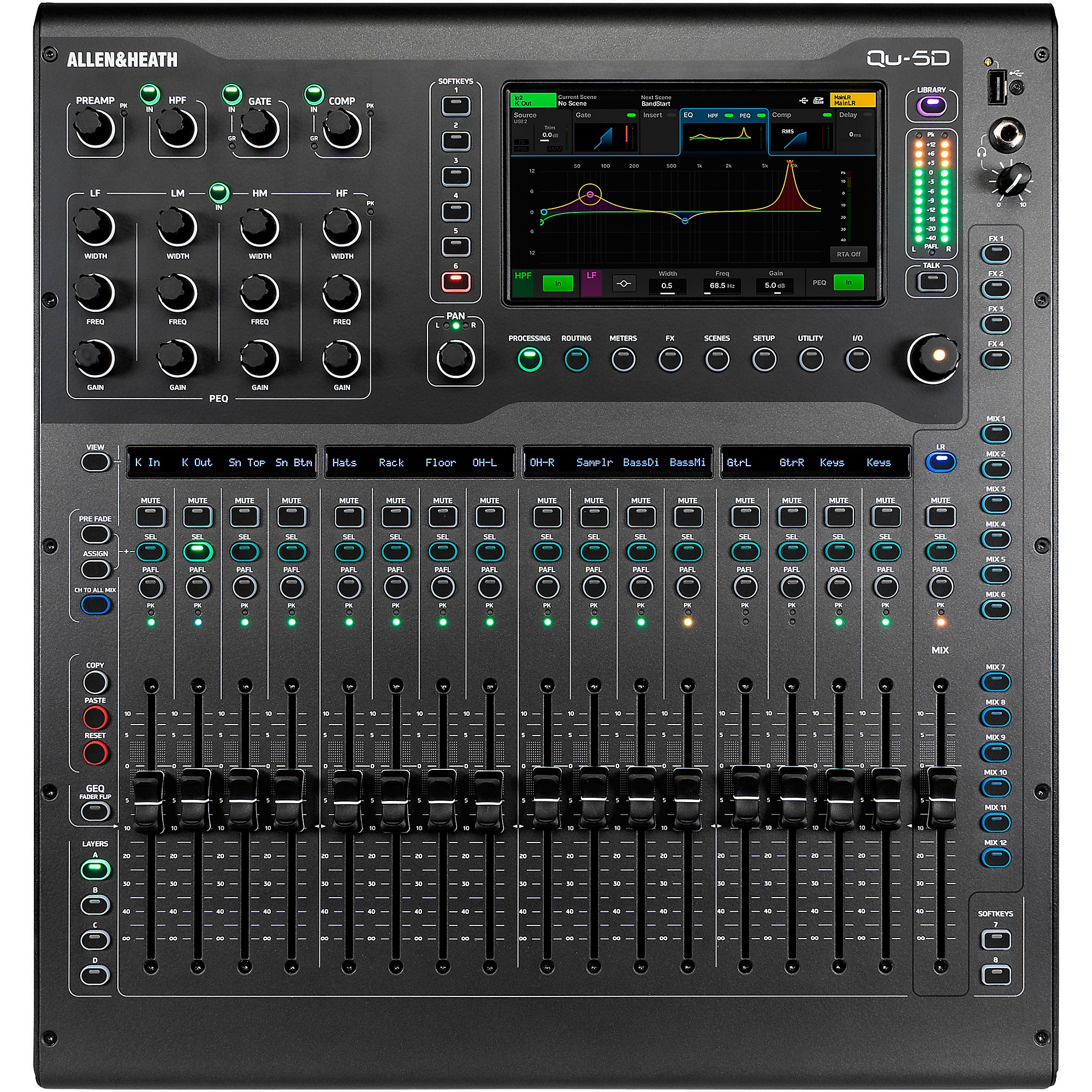 Open Box Allen & Heath Qu-5D 32-Channel Digital Mixer With Dante