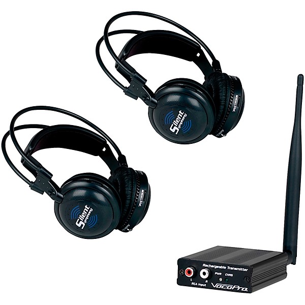 VocoPro Silent Event Package with One Transmitter and Two Wireless Headphone Receivers