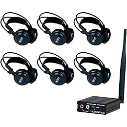 VocoPro Silent Event Package with One Transmitter and Six Wireless Headphone Receivers