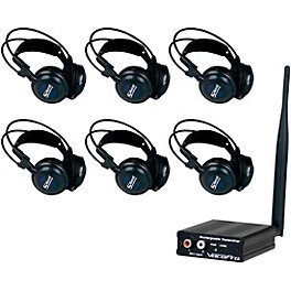 VocoPro Silent Event Package with One Transmitter and Six Wireless Headphone Receivers
