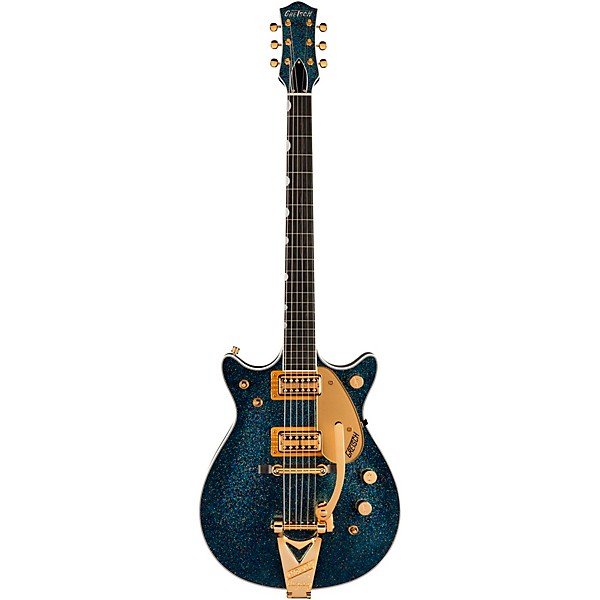 Open Box Gretsch Guitars Custom Shop G6128CS 62 Duo Jet NOS Electric Guitar Electric Guitar Level 2 Black Holo Flake 19788...