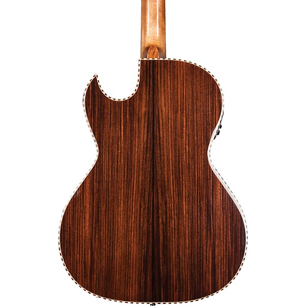 Oscar Schmidt OH32SEQ Acoustic-Electric Bajo Quinto Quilt Trans Red