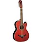 Oscar Schmidt OH32SEQ Acoustic-Electric Bajo Quinto Quilt Trans Red
