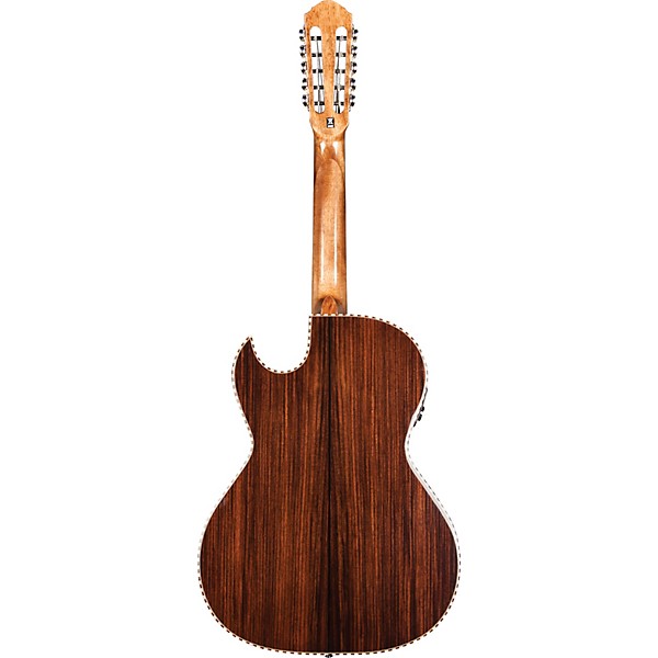 Oscar Schmidt OH32SEQ Acoustic-Electric Bajo Quinto Quilt Trans Red