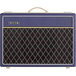 VOX VOX AC15 Custom 15W 1x12 Limited-Edition Tube Guitar Combo Amp w/ KORG Pitchblack X Pedal Tuner Blue/Cream
