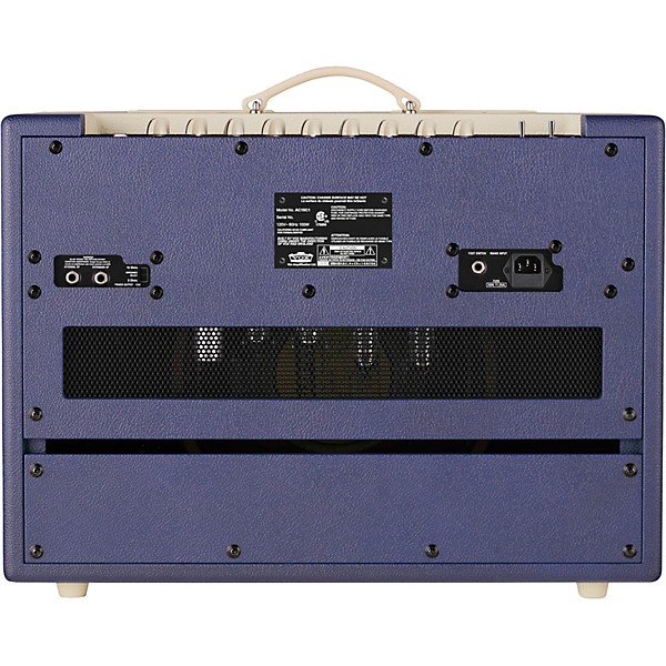 VOX VOX AC15 Custom 15W 1x12 Limited-Edition Tube Guitar Combo Amp w/ KORG Pitchblack X Pedal Tuner Blue/Cream