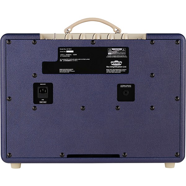 VOX AC10 Custom 10W 1x10 Limited-Edition Tube Guitar Combo Amp With KORG Pitchblack X Pedal Tuner Blue/Cream