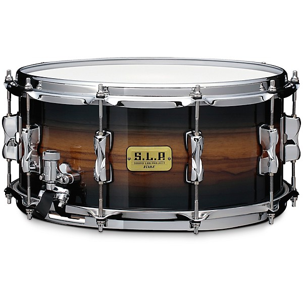 TAMA S.L.P. Bubinga/Maple Snare Drum 14 x 6.5 in. Midnight Zebrawood Burst
