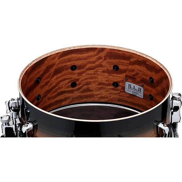 TAMA S.L.P. Bubinga/Maple Snare Drum 14 x 6.5 in. Midnight Zebrawood Burst