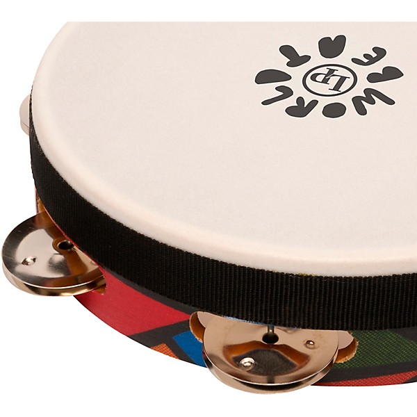 LP World Beat Tambourine (Single Row with head) 8 in.