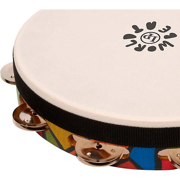 LP World Beat Tambourine (Single Row with head) 10 in.