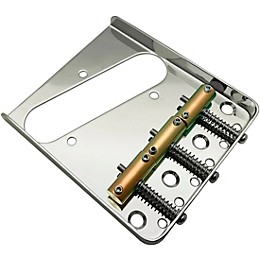 AxLabs Tele-Style Steel Plate Bridge with Vintage Saddles Nickel