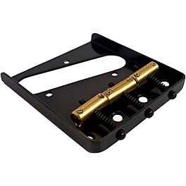 AxLabs Tele-Style Steel Plate Bridge with Brass Compensated Saddles Black