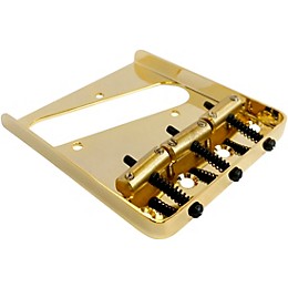 AxLabs Tele-Style Steel Plate Bridge with Brass Compensated Saddles Gold