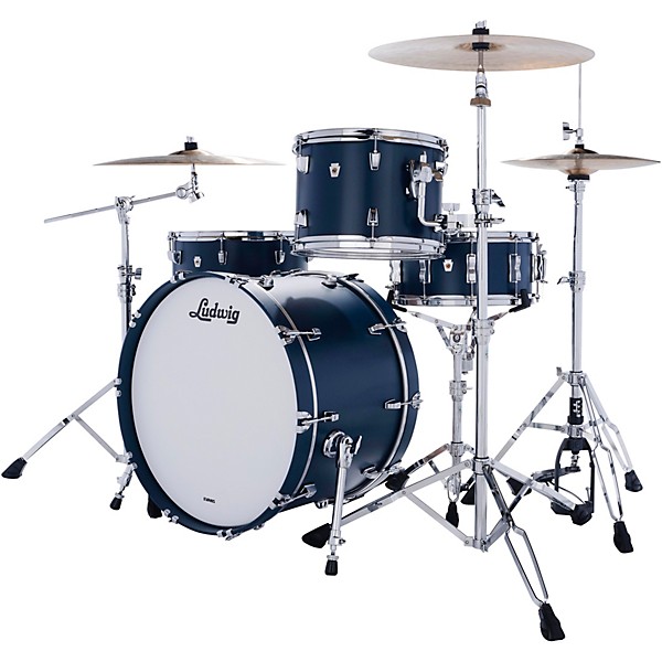 Ludwig Heritage Cherry 3-Piece Fab Shell Pack with 22" Bass Drum Resolute Blue