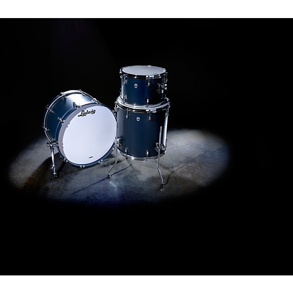 Ludwig Heritage Cherry 3-Piece Fab Shell Pack with 22" Bass Drum Resolute Blue