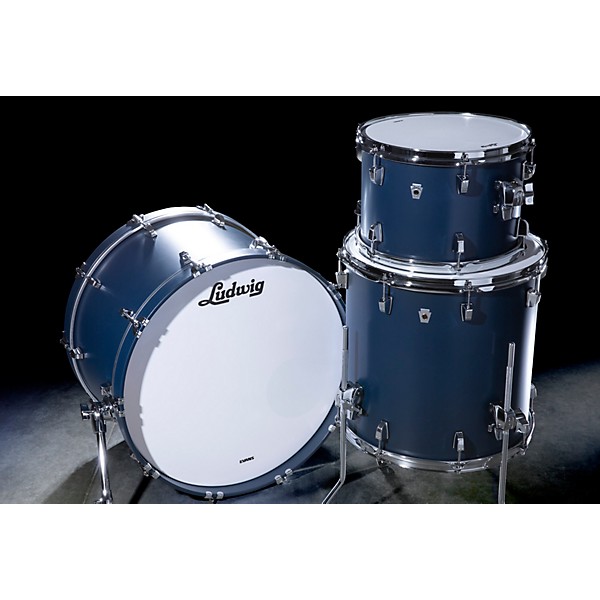 Ludwig Heritage Cherry 3-Piece Fab Shell Pack with 22" Bass Drum Resolute Blue