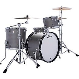 Ludwig Heritage Cherry 3-Piece Fab Shell Pack With 22" Bass Drum Silver Dust