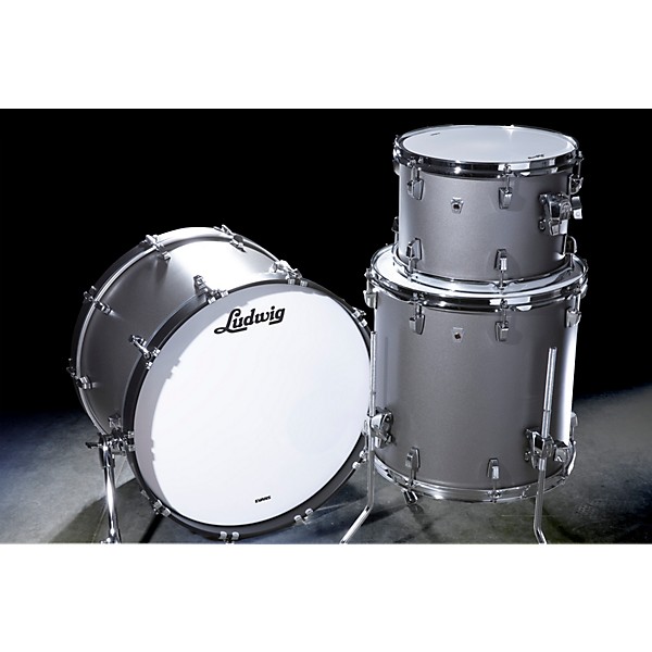 Ludwig Heritage Cherry 3-Piece Fab Shell Pack With 22" Bass Drum Silver Dust