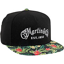 Martin Martin Flat Brim Baseball Cap, Oahu Logo, Black
