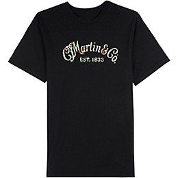 Martin Martin Black T-shirt with Oahu Logo Print X Large Black