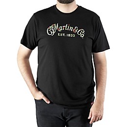 Martin Martin Black T-shirt with Oahu Logo Print X Large Black