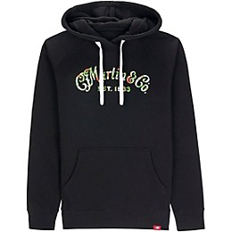 Martin Martin Black Hoodie with Oahu Logo Print X Large Black