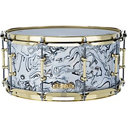 Ludwig Classic Maple Snare Drum White Mosaic With Brass Hardware 14 x 6.5 in.