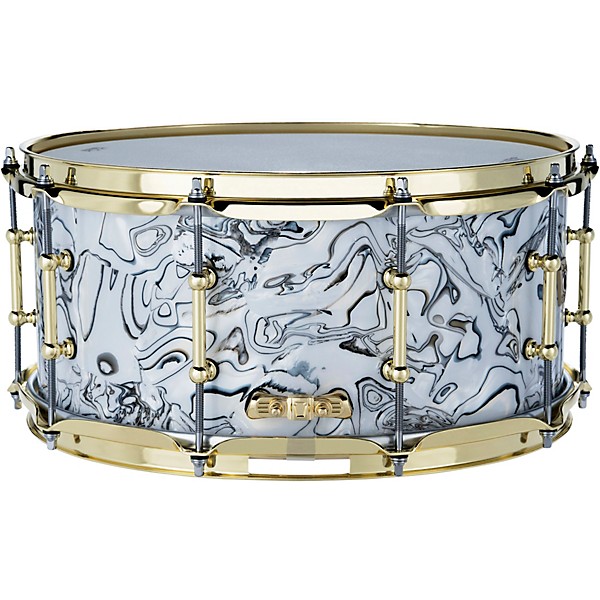 Ludwig Classic Maple Snare Drum White Mosaic With Brass Hardware 14 x 6.5 in.