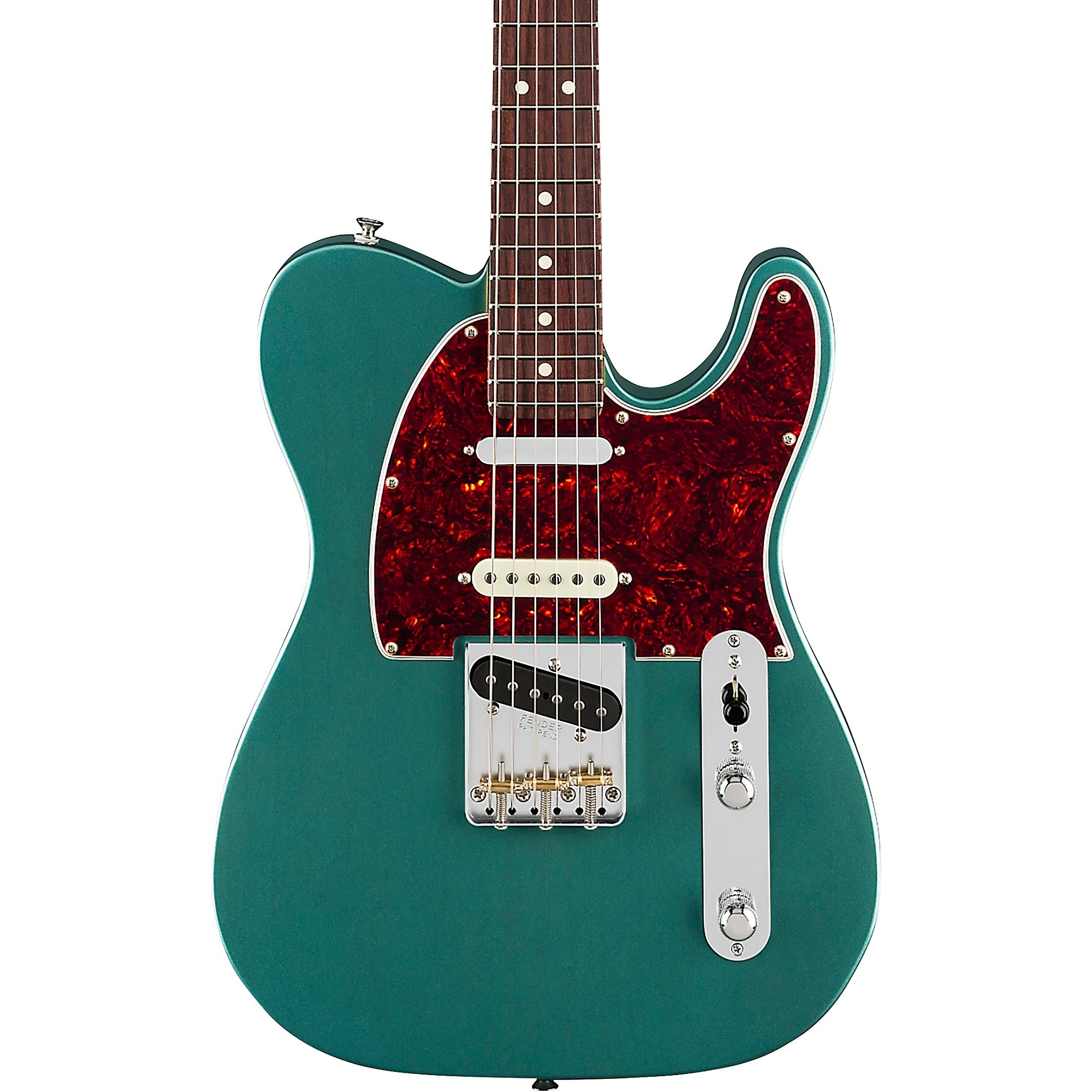 Fender American Pro Telecaster SSS Rosewood Guitar Green Metallic